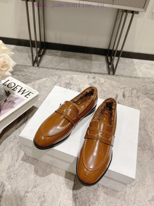 CELINE Sillin Lefu shoes Caesar door buckle series casual small leather shoes are super supepeqitj4q - Image 7