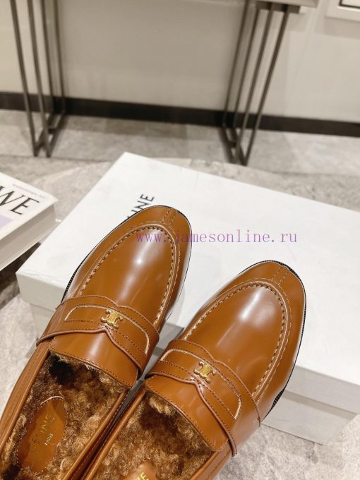 CELINE Sillin Lefu shoes Caesar door buckle series casual small leather shoes are super supepeqitj4q - Image 9