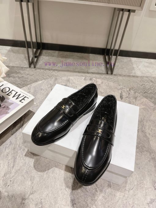 CELINE Sillin Lefu shoes Caesar door buckle series casual small leather shoes are super supeeal2y30z - Image 7