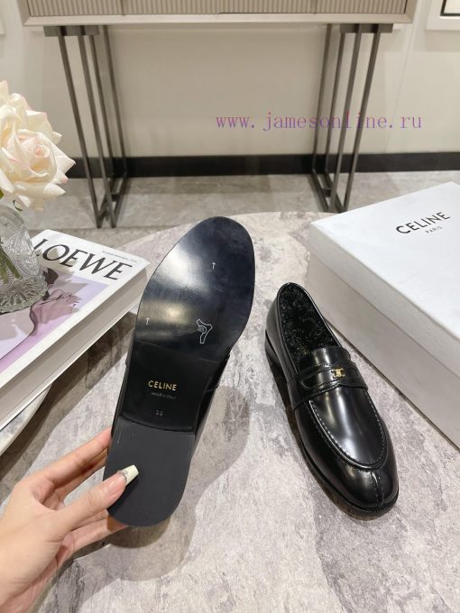 CELINE Sillin Lefu shoes Caesar door buckle series casual small leather shoes are super supeeal2y30z - Image 8