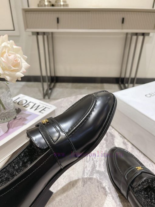 CELINE Sillin Lefu shoes Caesar door buckle series casual small leather shoes are super supeeal2y30z - Image 10