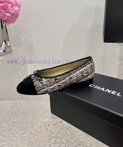 Real leather bottomChanel's top tier ballet shoes, flat soled single shoes, fashionable itemrnnoyu90