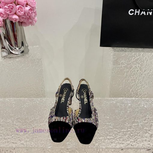 Chanel classic color blocked sandals, a new summer color, this item continues the classic Chc2ghg3gm - Image 3