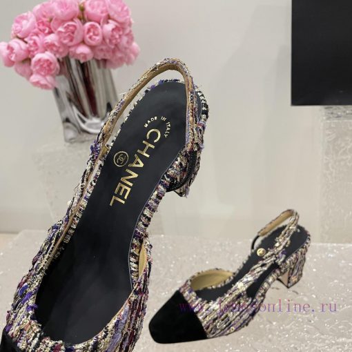 Chanel classic color blocked sandals, a new summer color, this item continues the classic Chc2ghg3gm - Image 7