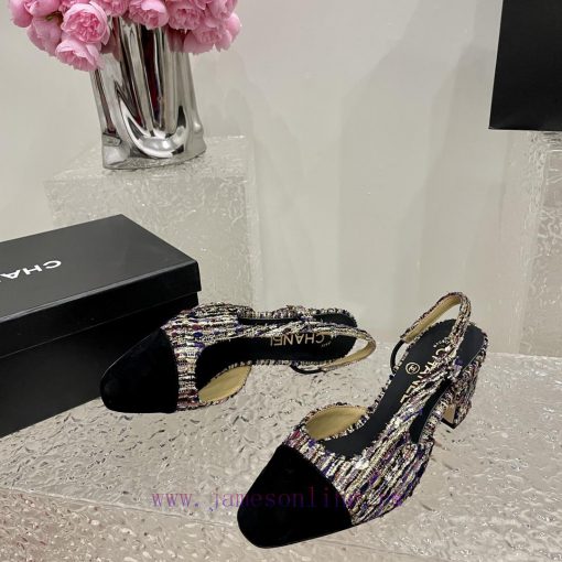 Chanel classic color blocked sandals, a new summer color, this item continues the classic Chc2ghg3gm - Image 9