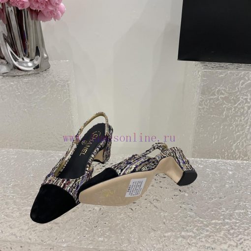 Chanel classic color blocked sandals, a new summer color, this item continues the classic Chc2ghg3gm - Image 10