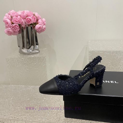 Chanel classic color blocked sandals, a new summer color, this item continues the classic Chwsuddaqn - Image 2