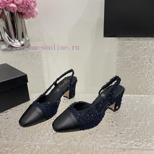 Chanel classic color blocked sandals, a new summer color, this item continues the classic Chwsuddaqn - Image 4