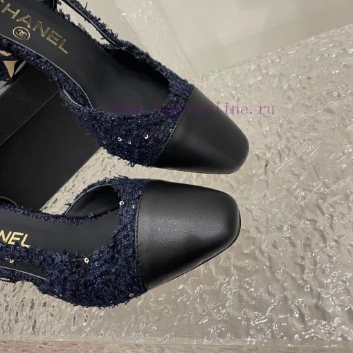 Chanel classic color blocked sandals, a new summer color, this item continues the classic Chwsuddaqn - Image 8