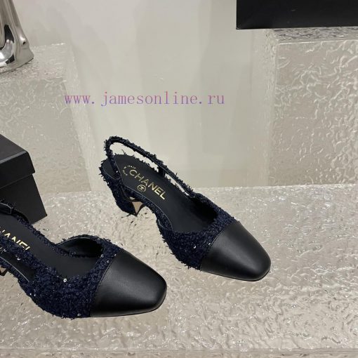 Chanel classic color blocked sandals, a new summer color, this item continues the classic Chwsuddaqn - Image 10