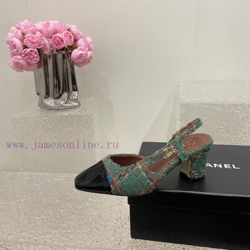 Chanel classic color blocked sandals, a new summer color, this item continues the classic Chv1q35nru - Image 2
