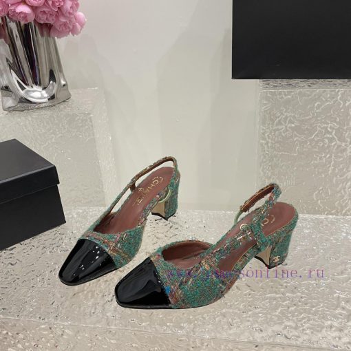 Chanel classic color blocked sandals, a new summer color, this item continues the classic Chv1q35nru - Image 5