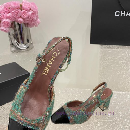 Chanel classic color blocked sandals, a new summer color, this item continues the classic Chv1q35nru - Image 6