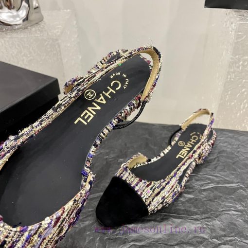 Chanel classic color blocked sandals, a new summer color, this item continues the classic Ch809cmtfp - Image 7