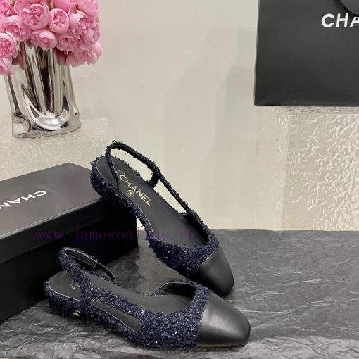 Chanel classic color blocked sandals, a new summer color, this item continues the classic Ch7cc1hem5 - Image 7
