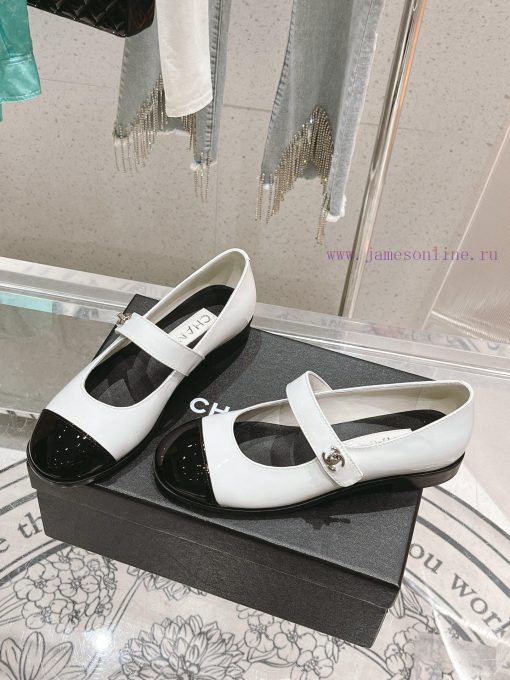 𝗖𝗛𝗔𝗡𝗘𝗟 New Color blocked Mary Single Shoe SeriesCute and lovely Mary Jane style, the origina5zo4e4xp - Image 4