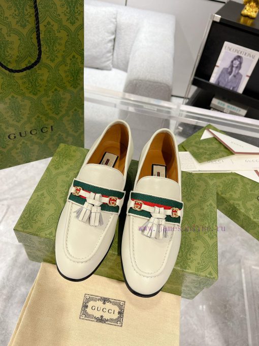 Gucci horseneck buckle woven belt, high-end version of Suzhou loafers recommended, the most t613ftoz - Image 2