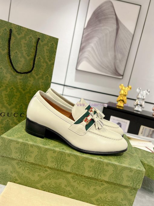 Gucci horseneck buckle woven belt, high-end version of Suzhou loafers recommended, the most t613ftoz - Image 3