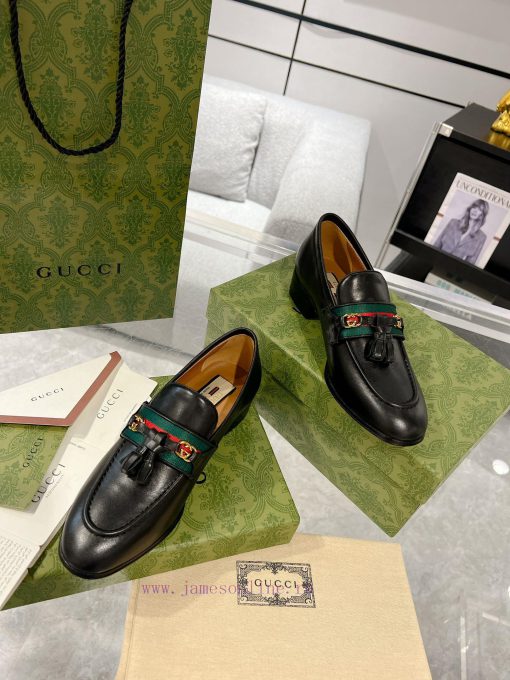 Gucci horseneck buckle woven belt, high-end version of Suzhou loafers recommended, the most qbxshowp - Image 5