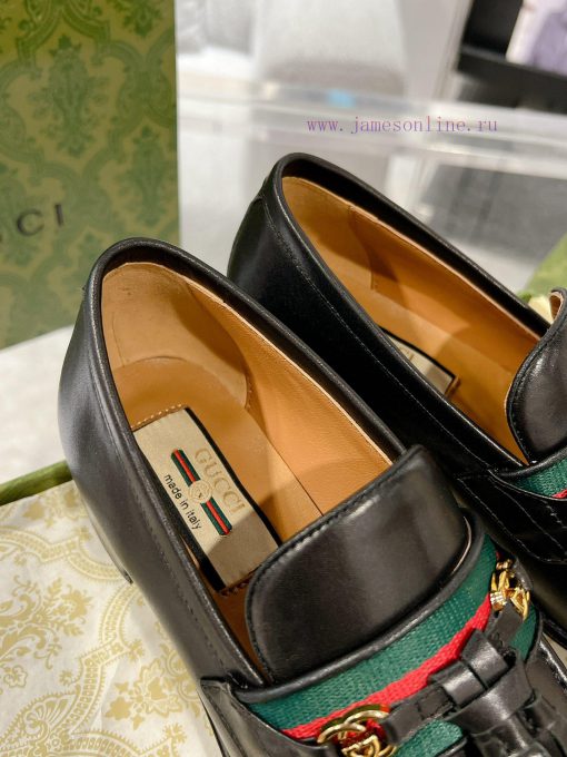 Gucci horseneck buckle woven belt, high-end version of Suzhou loafers recommended, the most qbxshowp - Image 8