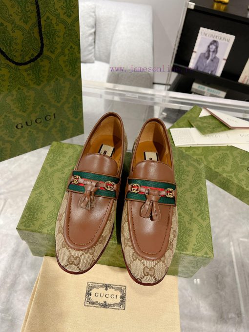 Gucci horseneck buckle woven belt, high-end version of Suzhou loafers recommended, the most ezo2yfs6