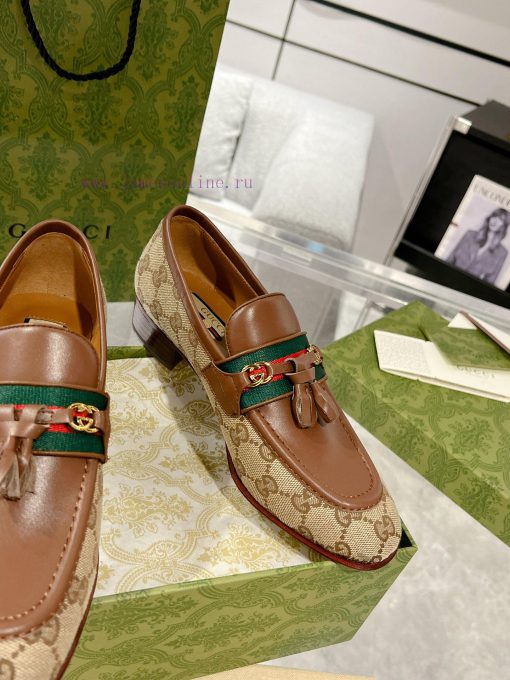Gucci horseneck buckle woven belt, high-end version of Suzhou loafers recommended, the most ezo2yfs6 - Image 6