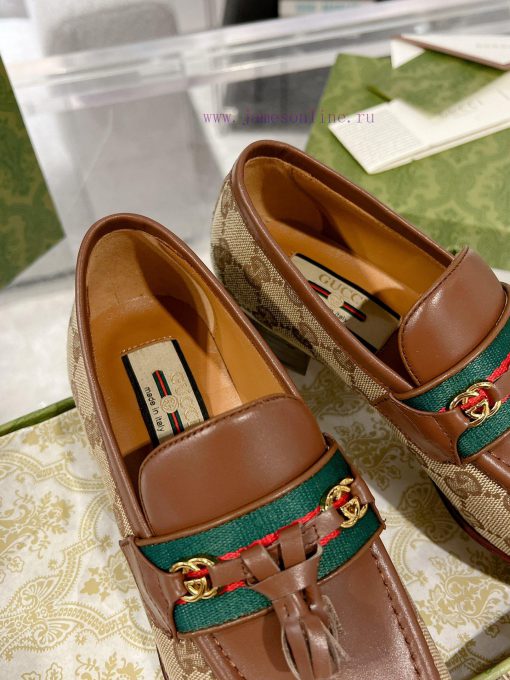 Gucci horseneck buckle woven belt, high-end version of Suzhou loafers recommended, the most ezo2yfs6 - Image 7