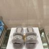 Leather foot pads are flat and gray in color-23Ss Autumn/Winter New Dior One Word Hairy Slip06k5pyoo