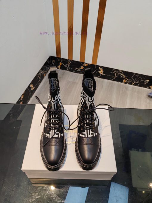 Out Balmain 2023fw Autumn/Winter New Knitted Elastic Martin Boots Overseas Order Original, 16xxlwtr4 - Image 2