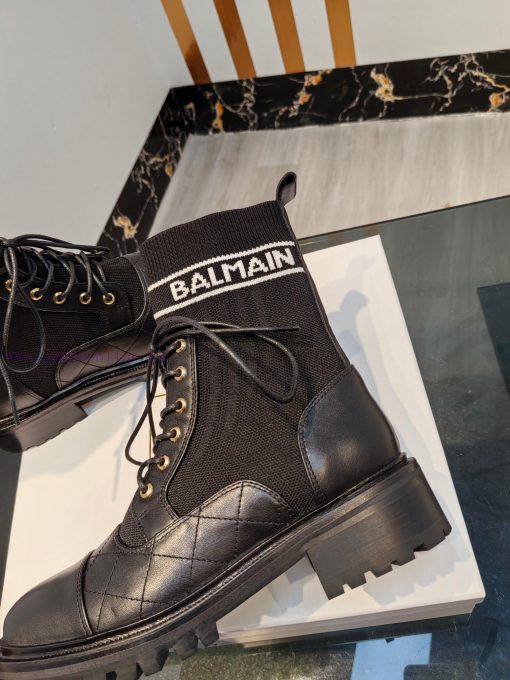 Out Balmain 2023fw Autumn/Winter New Knitted Elastic Martin Boots Overseas Order Original, 14byf5obi - Image 5