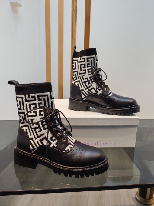 Out Balmain 2023fw Autumn/Winter New Knitted Elastic Martin Boots Overseas Order Original, 16xxlwtr4 - Image 8