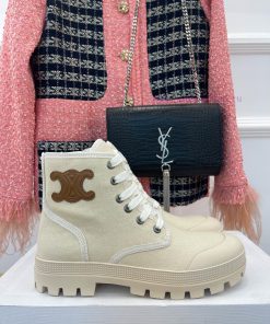 Celine 23ss New Vintage Thick Bottom Canvas Martin BootsGo materialOriginal customized nylon5dca933y