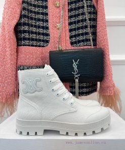 Celine 23ss New Vintage Thick Bottom Canvas Martin BootsGo materialOriginal customized nylonpqludptb