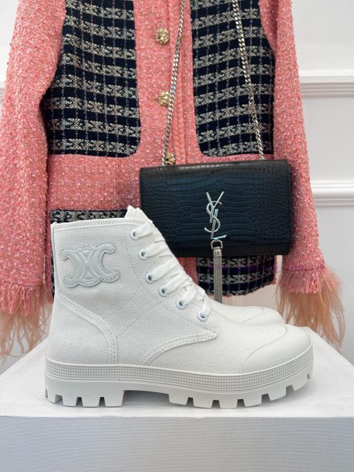 Celine 23ss New Vintage Thick Bottom Canvas Martin BootsGo materialOriginal customized nylonpqludptb - Image 2