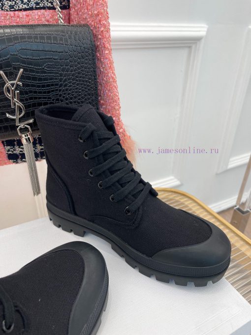 Celine 23ss New Vintage Thick Bottom Canvas Martin BootsGo materialOriginal customized nylonxjvcs2xi - Image 6