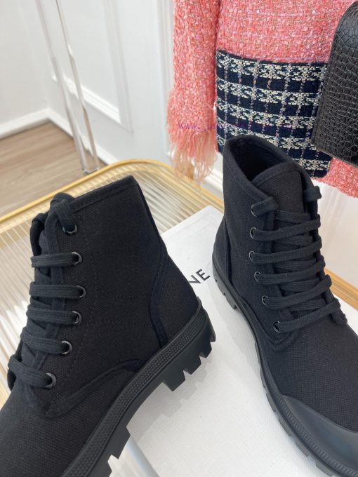 Celine 23ss New Vintage Thick Bottom Canvas Martin BootsGo materialOriginal customized nylonxjvcs2xi - Image 9