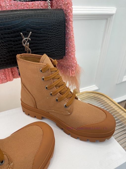 Celine 23ss New Vintage Thick Bottom Canvas Martin BootsGo materialOriginal customized nylonu8tj3k1s - Image 6