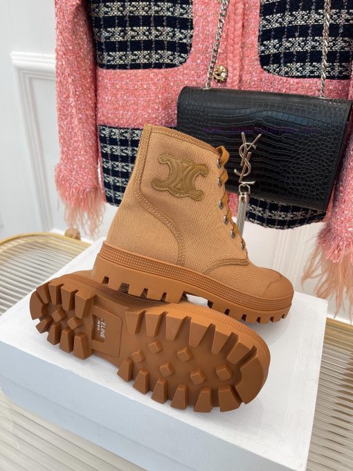 Celine 23ss New Vintage Thick Bottom Canvas Martin BootsGo materialOriginal customized nylonu8tj3k1s - Image 10