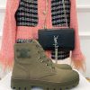 Celine 23ss New Vintage Thick Bottom Canvas Martin BootsGo materialOriginal customized nylonc379uixw