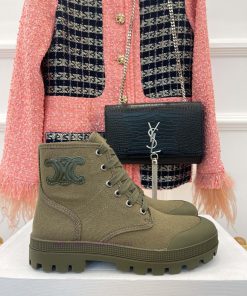 Celine 23ss New Vintage Thick Bottom Canvas Martin BootsGo materialOriginal customized nylonc379uixw