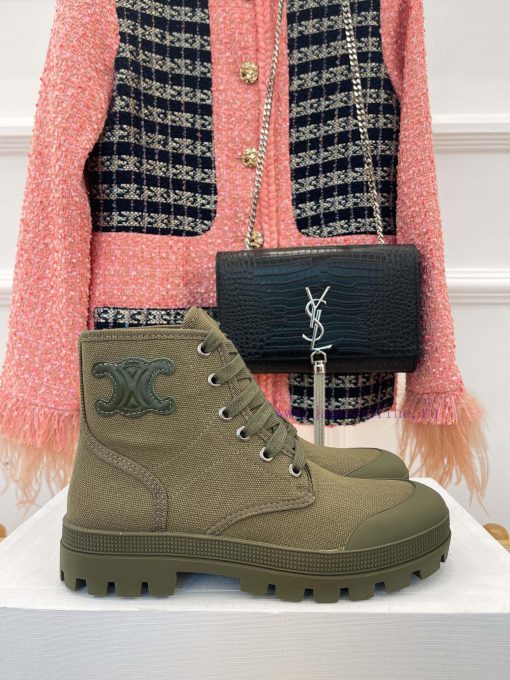 Celine 23ss New Vintage Thick Bottom Canvas Martin BootsGo materialOriginal customized nylonc379uixw - Image 2