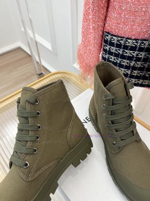 Celine 23ss New Vintage Thick Bottom Canvas Martin BootsGo materialOriginal customized nylonc379uixw - Image 9