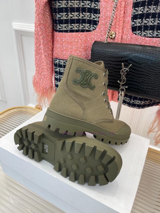 Celine 23ss New Vintage Thick Bottom Canvas Martin BootsGo materialOriginal customized nylonc379uixw - Image 10