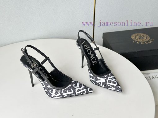 Versac Fan Family's new 23 year old Allover series high-heeled sandals with exposed heels, pi3p5u3se - Image 5