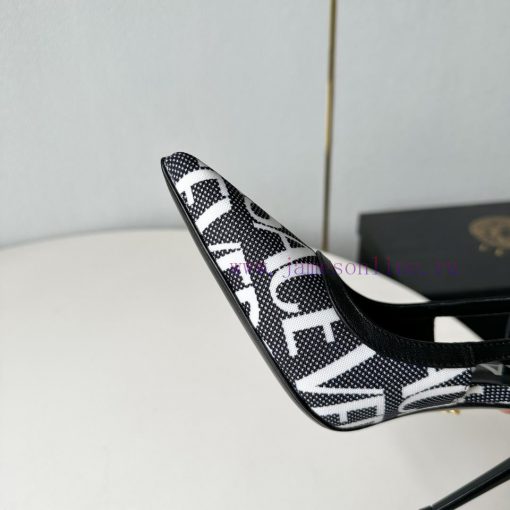 Versac Fan Family's new 23 year old Allover series high-heeled sandals with exposed heels, pi3p5u3se - Image 7
