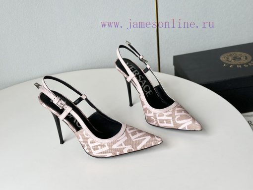 Versac Fan Family's new 23 year old Allover series high-heeled sandals with exposed heels, ppc9fzu9m - Image 4