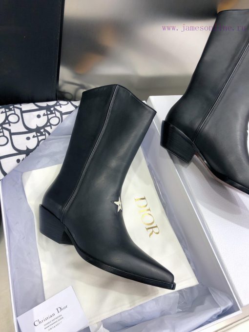Dior LA 2021 Autumn/Winter Poster New Pointed Women's Short Boots CD Celebrity Same Style Co2reh9mis - Image 4