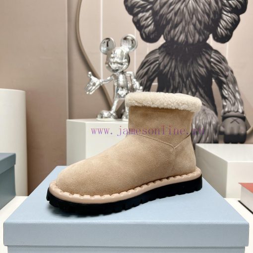 Top tierPrada 23vs Autumn/Winter Latest Explosive SeriesRound headed triangular snow bootsNu8veksxz2 - Image 7