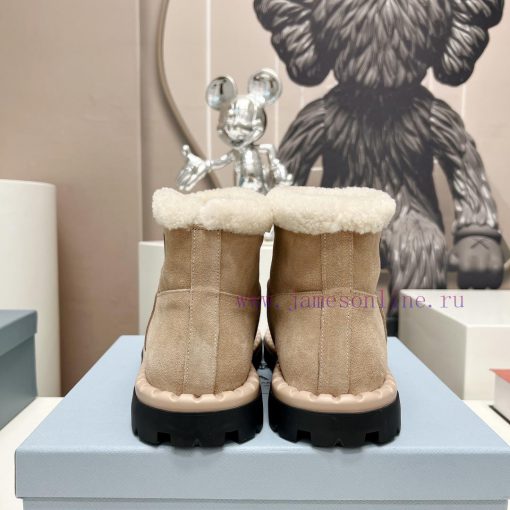 Top tierPrada 23vs Autumn/Winter Latest Explosive SeriesRound headed triangular snow bootsNu8veksxz2 - Image 9