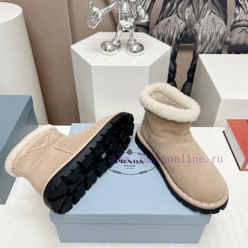Top tierPrada 23vs Autumn/Winter Latest Explosive SeriesRound headed triangular snow bootsNu8veksxz2 - Image 10
